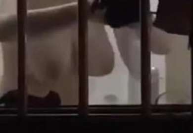 The young woman opposite from Lie Qi took a bath without closing the curtains. Her big snow-white tits were swaying. Looking at such huge tits, she wanted to eat them